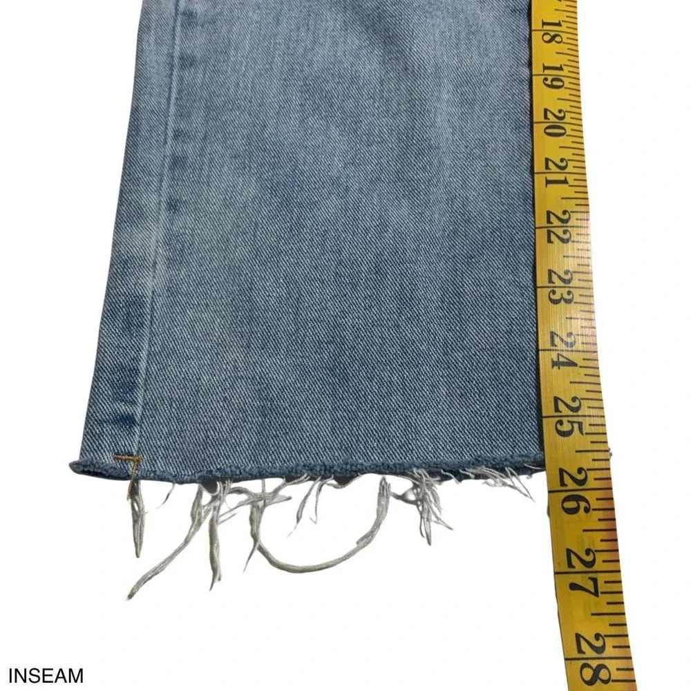 PrettyLittleThing | Women | Light Wash Extreme Distressed Mom Jeans | Size 29